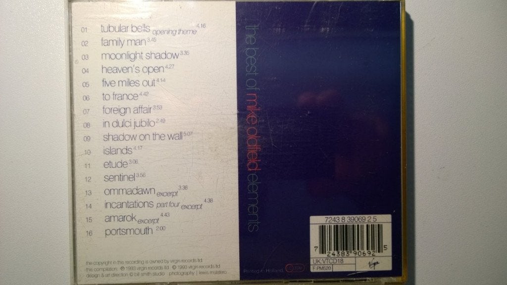 Mike Oldfield - The Best Of Mike Oldfield Elements, Ophalen of Verzenden, Zo goed als nieuw