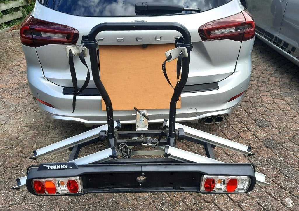 Twinny Load fietsendrager voor 2 elektrische fietsen, Auto diversen, Fietsendragers, Ophalen, Zo goed als nieuw, 2 fietsen, Trekhaakdrager