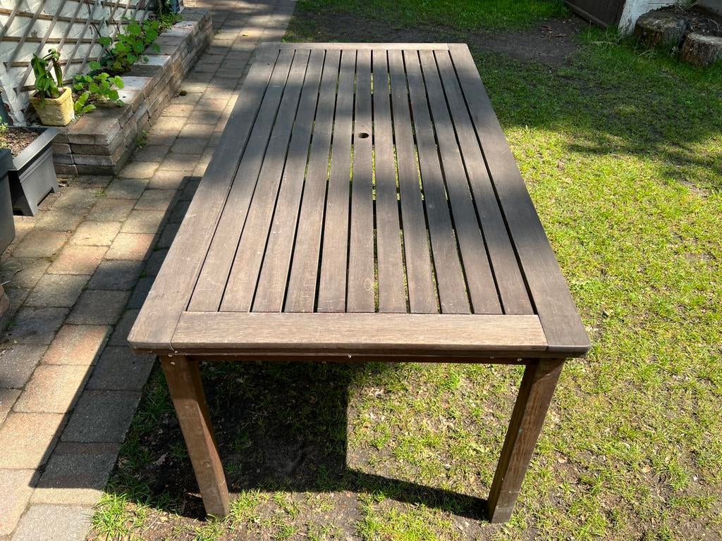 houten tuintafel (6-8 personen, Tuin en Terras, Ophalen, Zo goed als nieuw