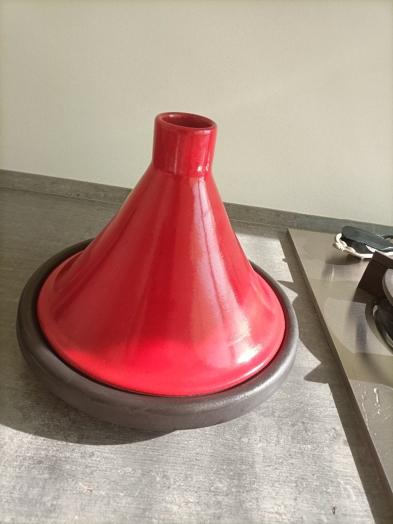 Tagine, Le Creuset -  24cm, als nieuw!, Ophalen, Gietijzer, Tajine, Le Creuset