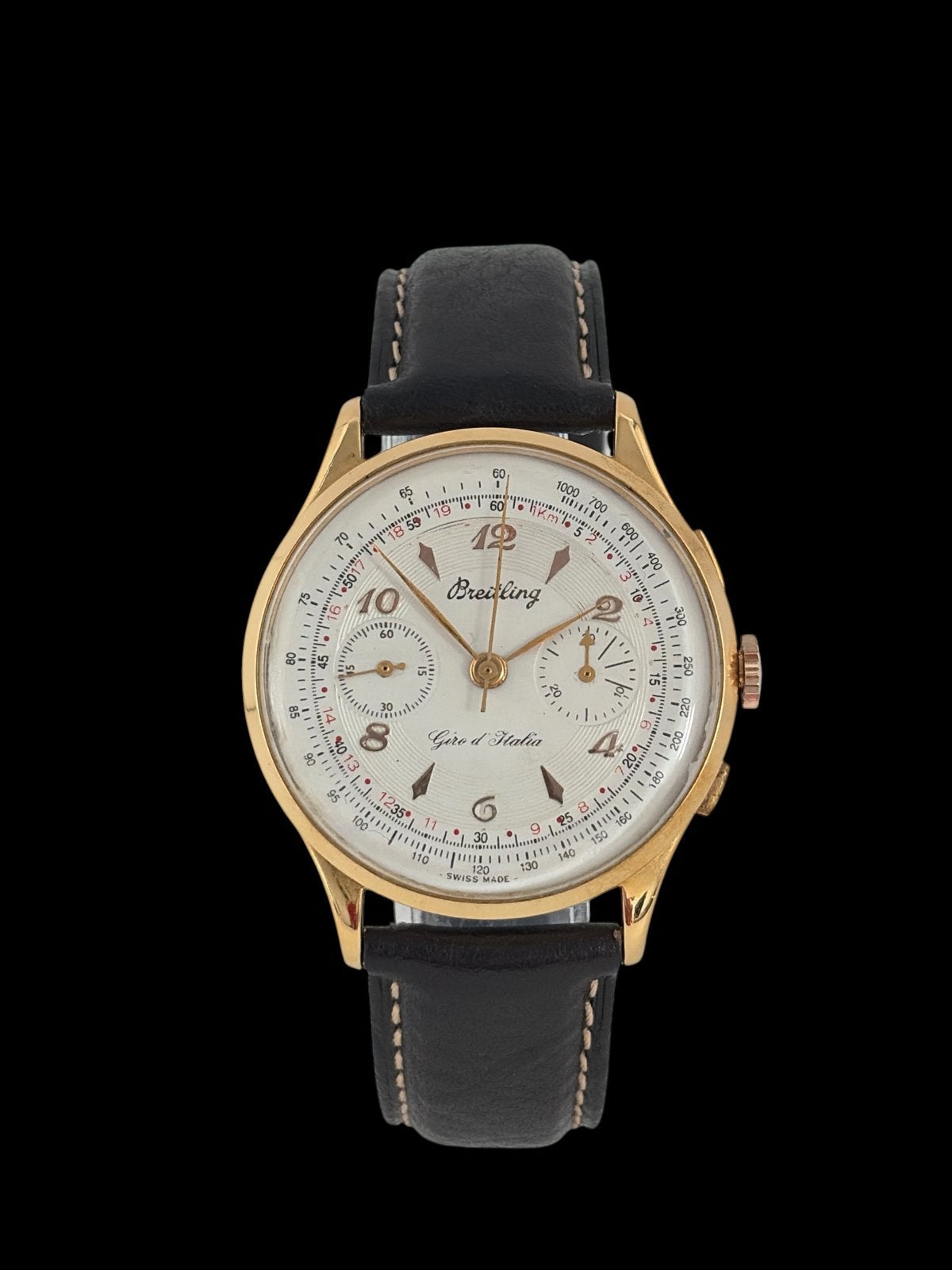 Vintage Breitling Giro d’Italia Chronograaf – Gerestaureerd, Sieraden, Tassen en Uiterlijk, Staal, Breitling, Polshorloge, Ophalen of Verzenden