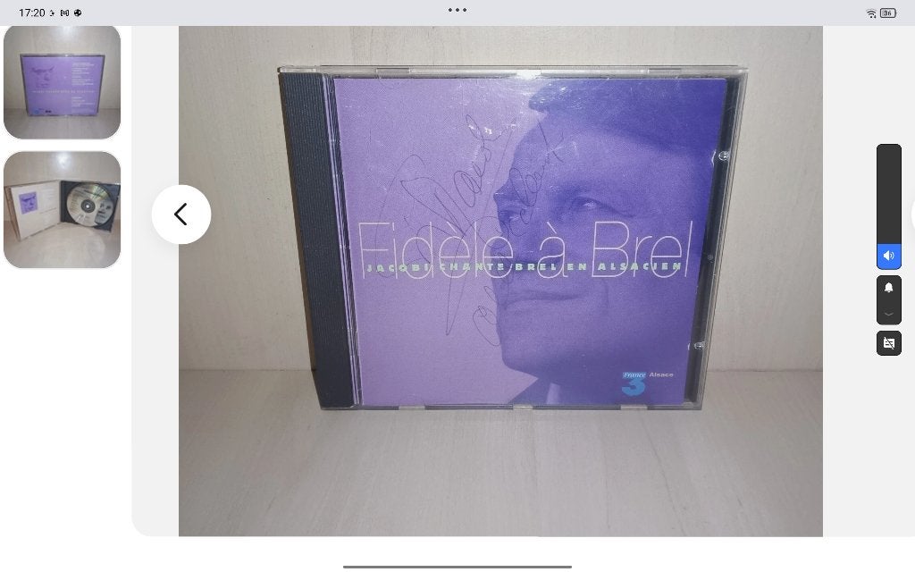 Fidèle à Brel par Robert Frank Jacobi CD signeert rare !, Ophalen of Verzenden
