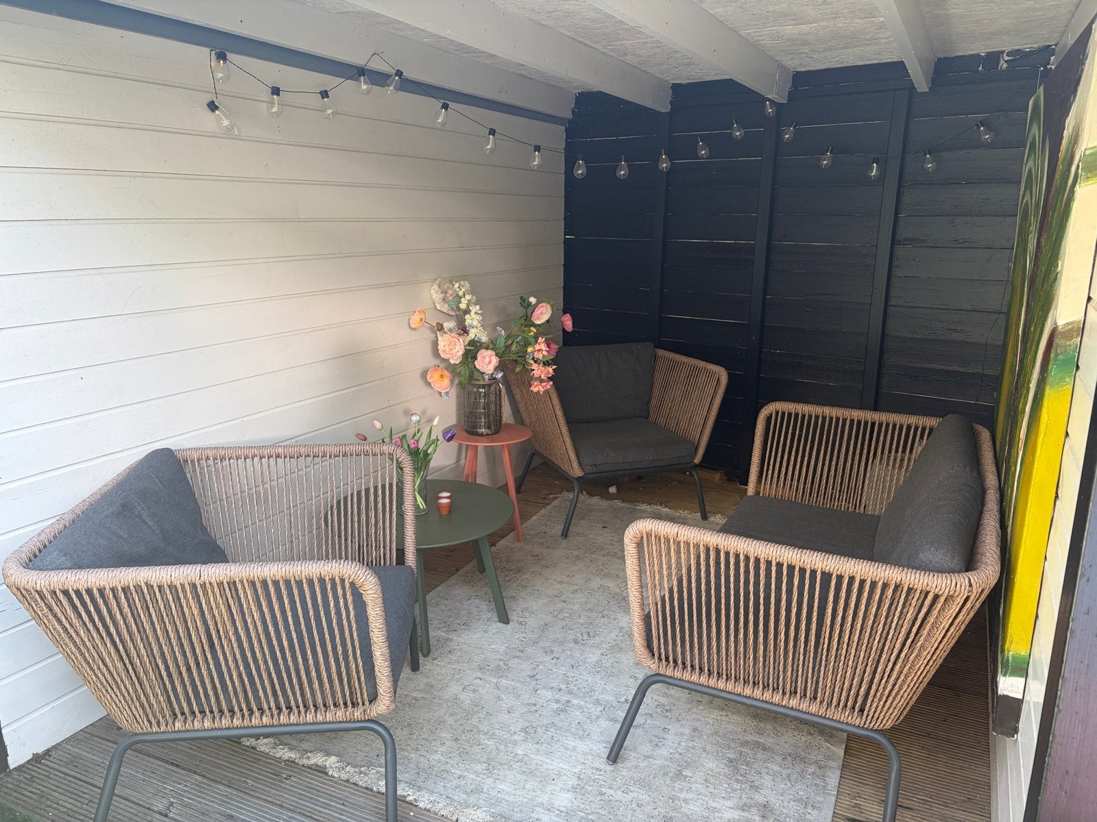 Intratuin Loungeset, Ophalen of Verzenden, Zo goed als nieuw, Loungeset, Bank