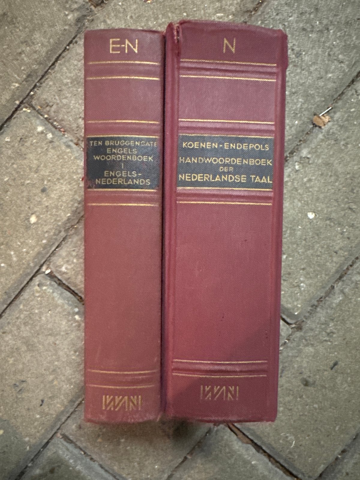 Vintage Koenen-Endepols Woordenboeken Set - Bordeauxrood, Gelezen, Koenen of Wolters, Nederlands, Ophalen of Verzenden