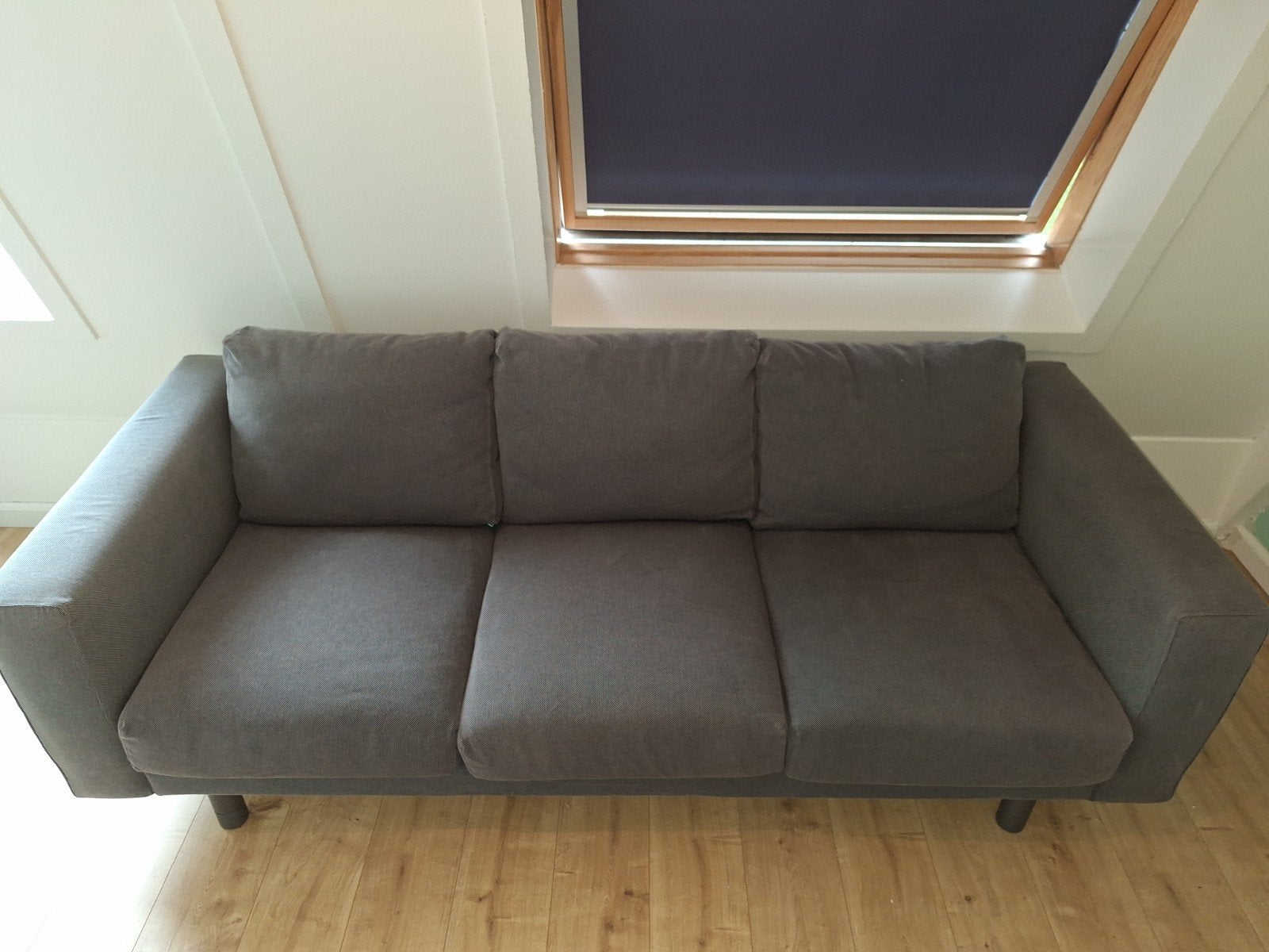 Ikea Norsborg 3-zits bank - antraciet grijs, Driepersoons, 75 tot 100 cm, Ophalen of Verzenden, Zo goed als nieuw