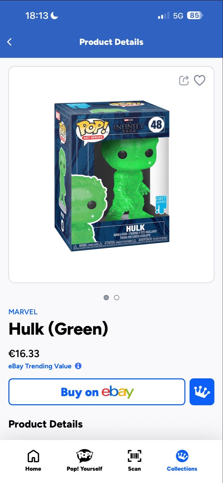 Funko Pop! Marvel Infinity Saga Hulk (Groen) #48, Ophalen of Verzenden, Nieuw