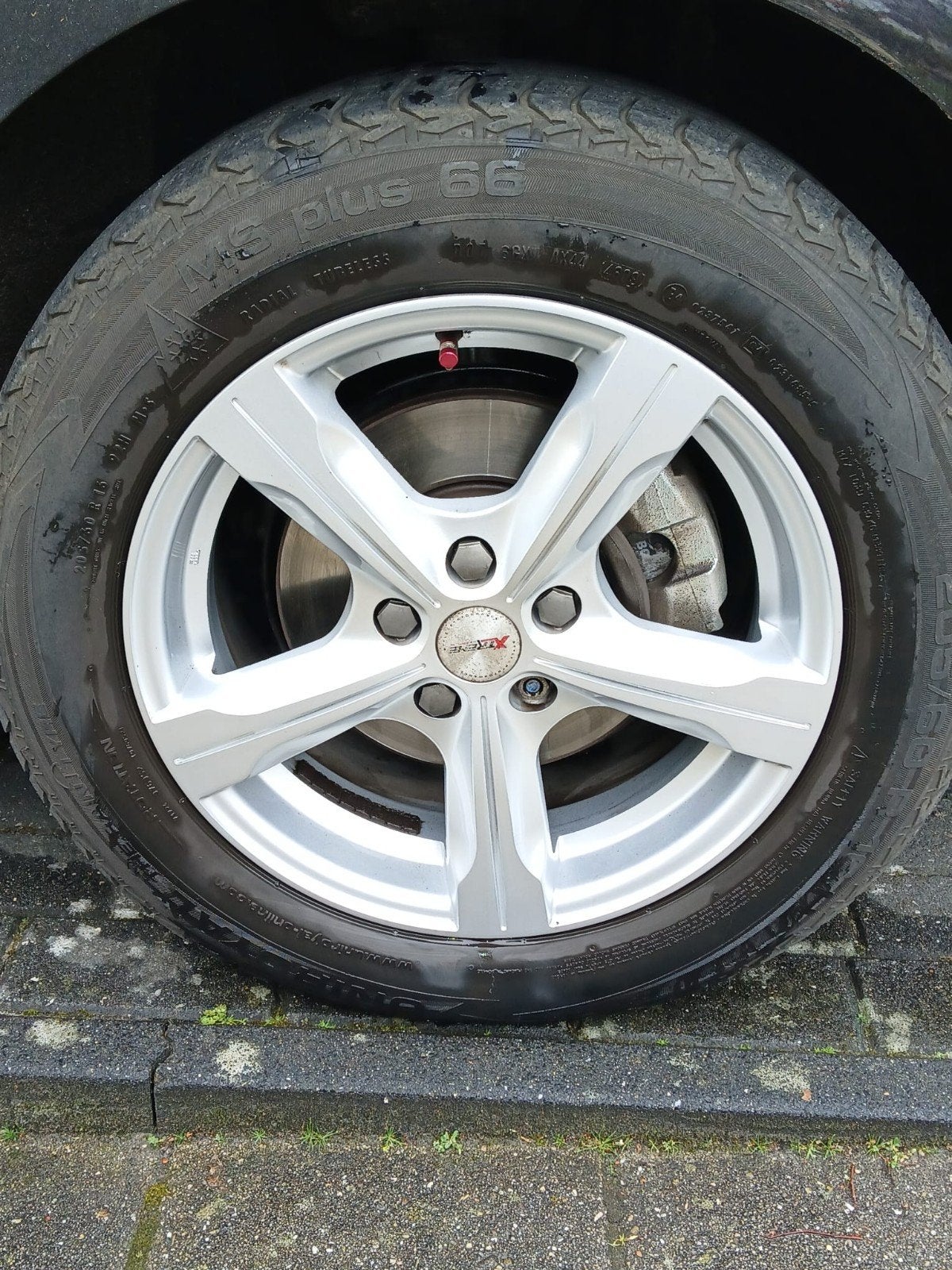 Winterbanden met velg 205/60 R16 7mm profiel Opel Astra J, Auto-onderdelen, Gebruikt, 16 inch, Banden en Velgen, Personenwagen