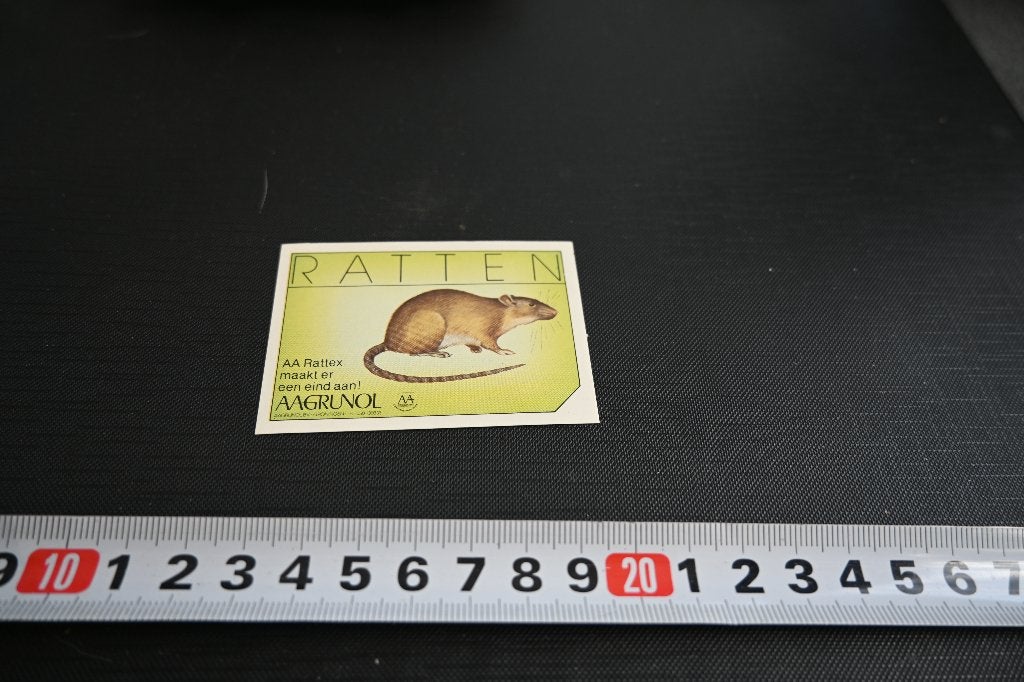sticker AAGRUNOL  RATTEN  *, Ophalen, Zo goed als nieuw