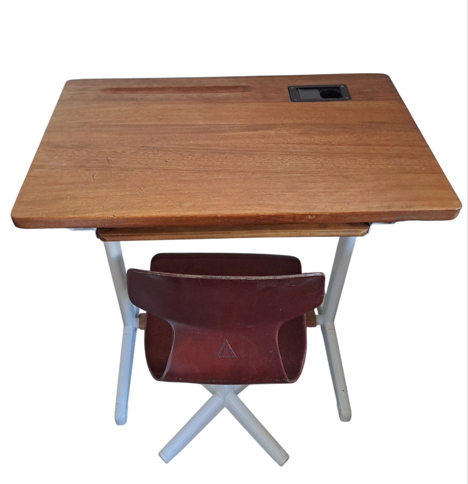 Vintage lessenaar / schoolbank met stoel voor kind., Ophalen, Zo goed als nieuw, Overige typen