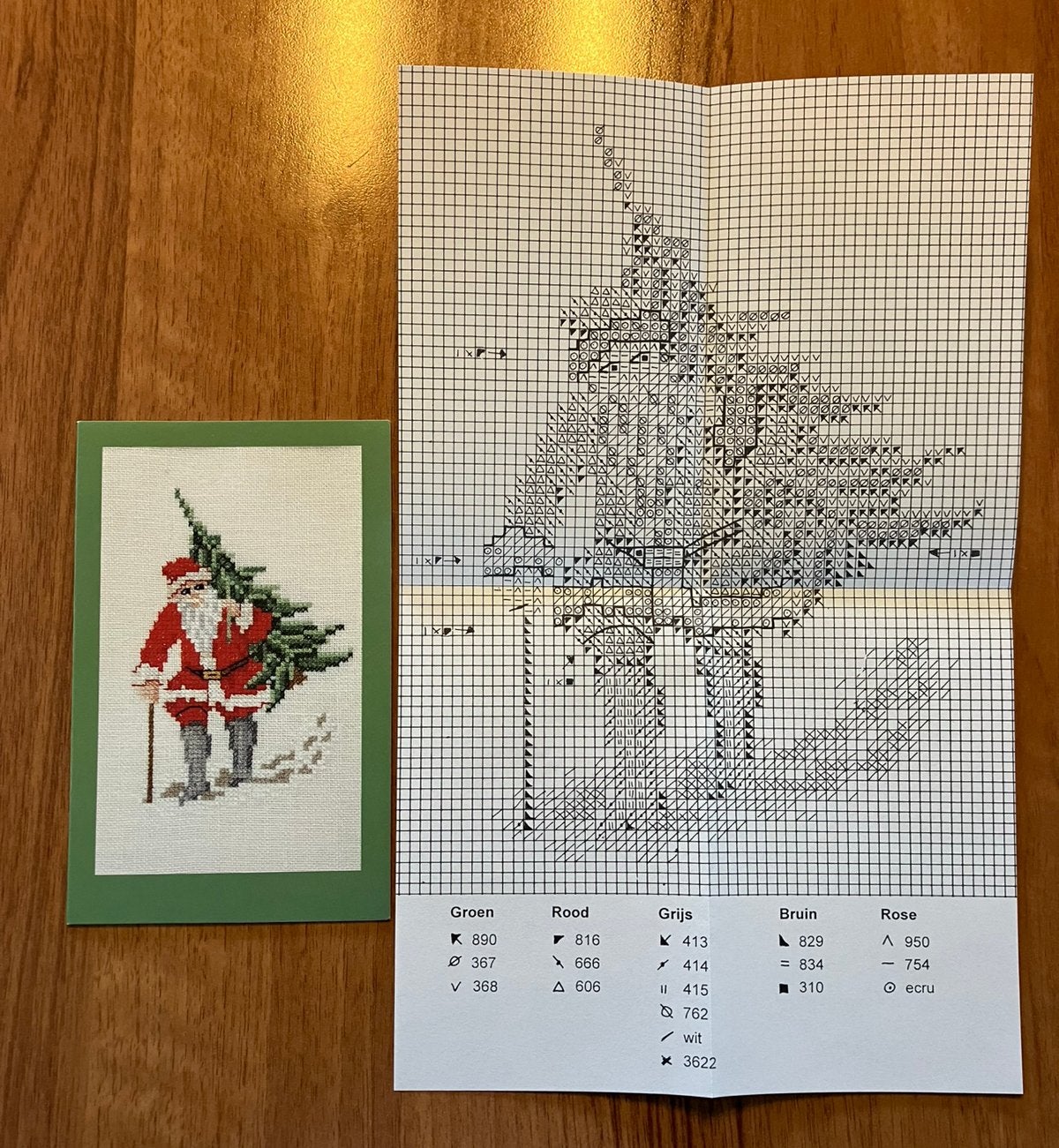 Borduur patroon - Kerstman, Ophalen of Verzenden, Nieuw, Handborduren, Patroon