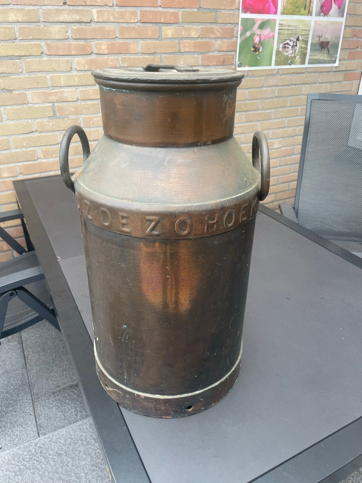 Antieke koperen melkbus - Decoratief object, Ophalen, Koper