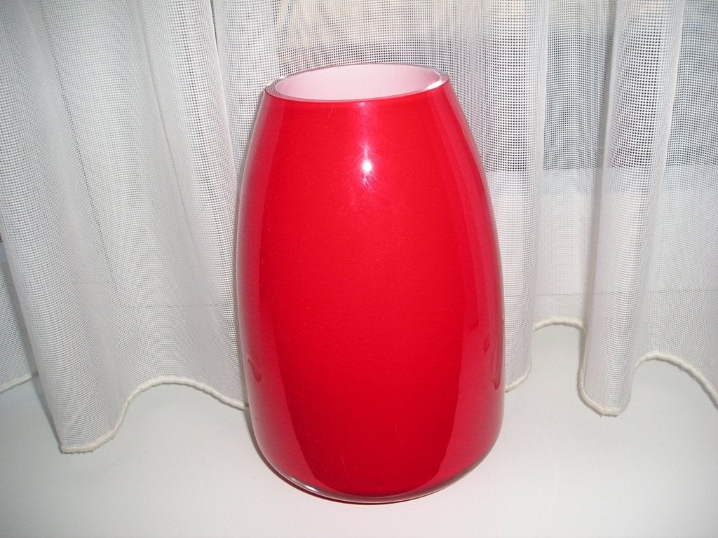 mooie vaas rood glas, Ophalen, Rood, Glas