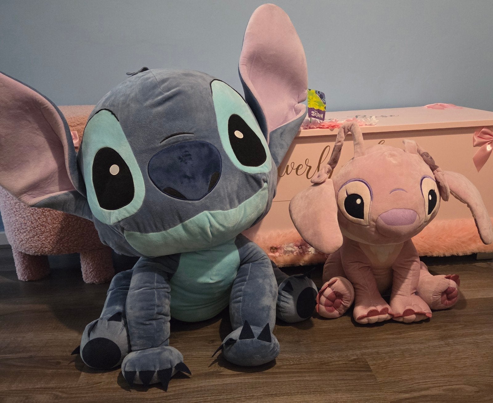 Grote Stitch en Angel knuffels - Disney Lilo & Stitch, Disney, Disney, Overige typen, Blauw