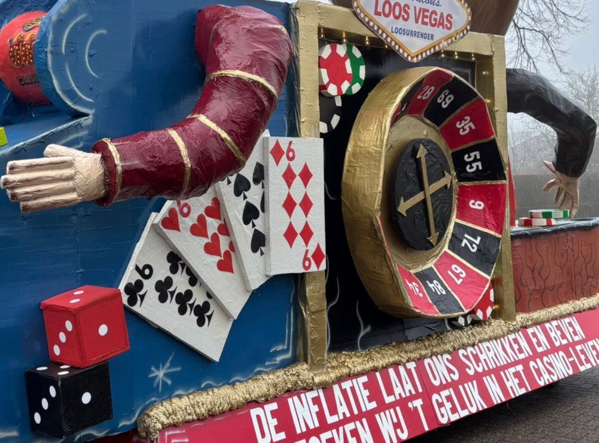 Carnavalswagen decoratie casino, Ophalen, Gebruikt, Versiering, Carnaval