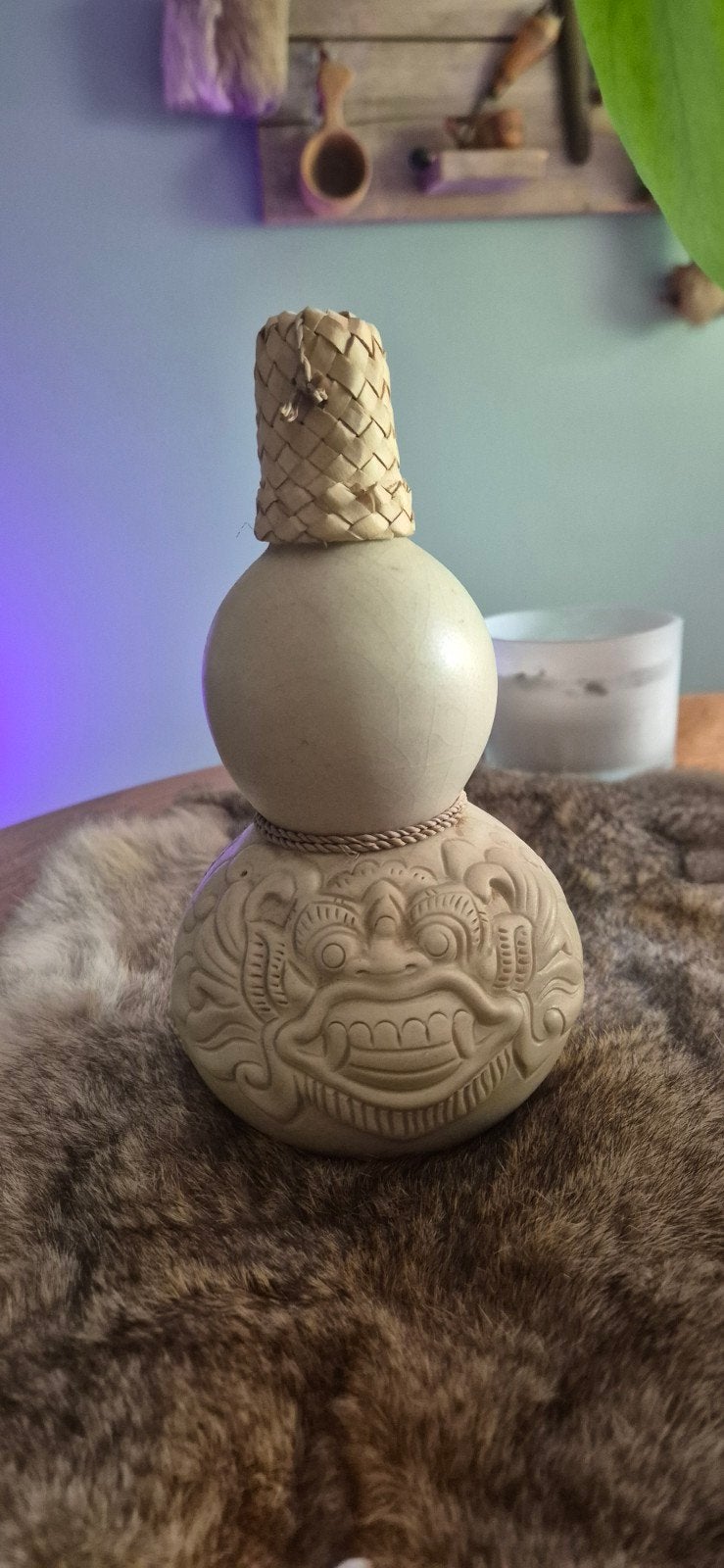 Vintage Bali Arak Fles indonesie, Antiek en Kunst, Ophalen of Verzenden