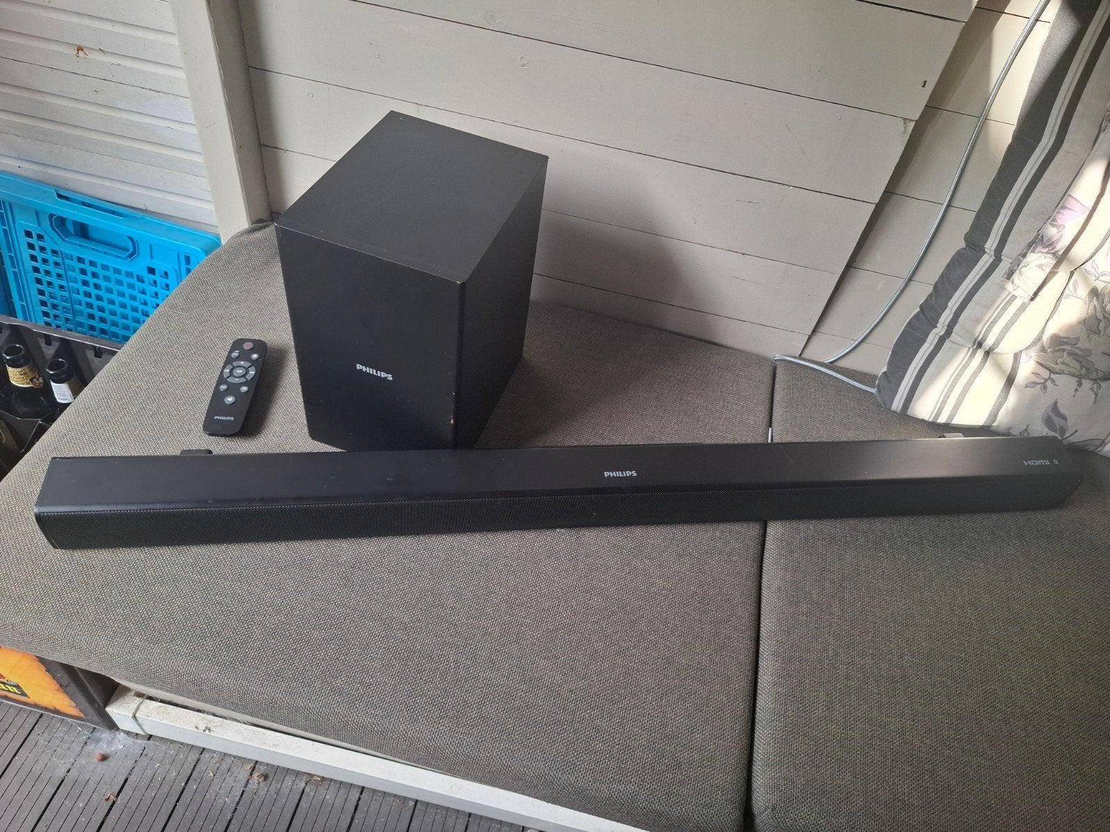 Philips Soundbar HTL1520B/12 met externe subwoofer, Ophalen, Bluetooth, Gebruikt