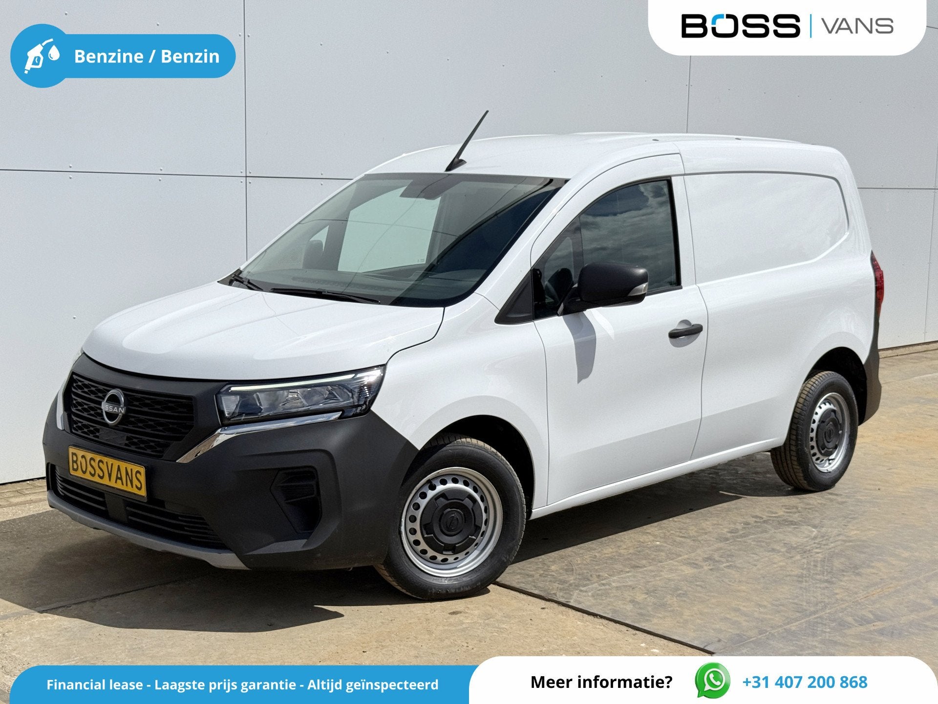Nissan Townstar 1.3 130PK *Benzine* L1H1 LED Airco Carkit Bl, Auto's, Bestelauto's, Voorwielaandrijving, Zwart, Leder en Stof