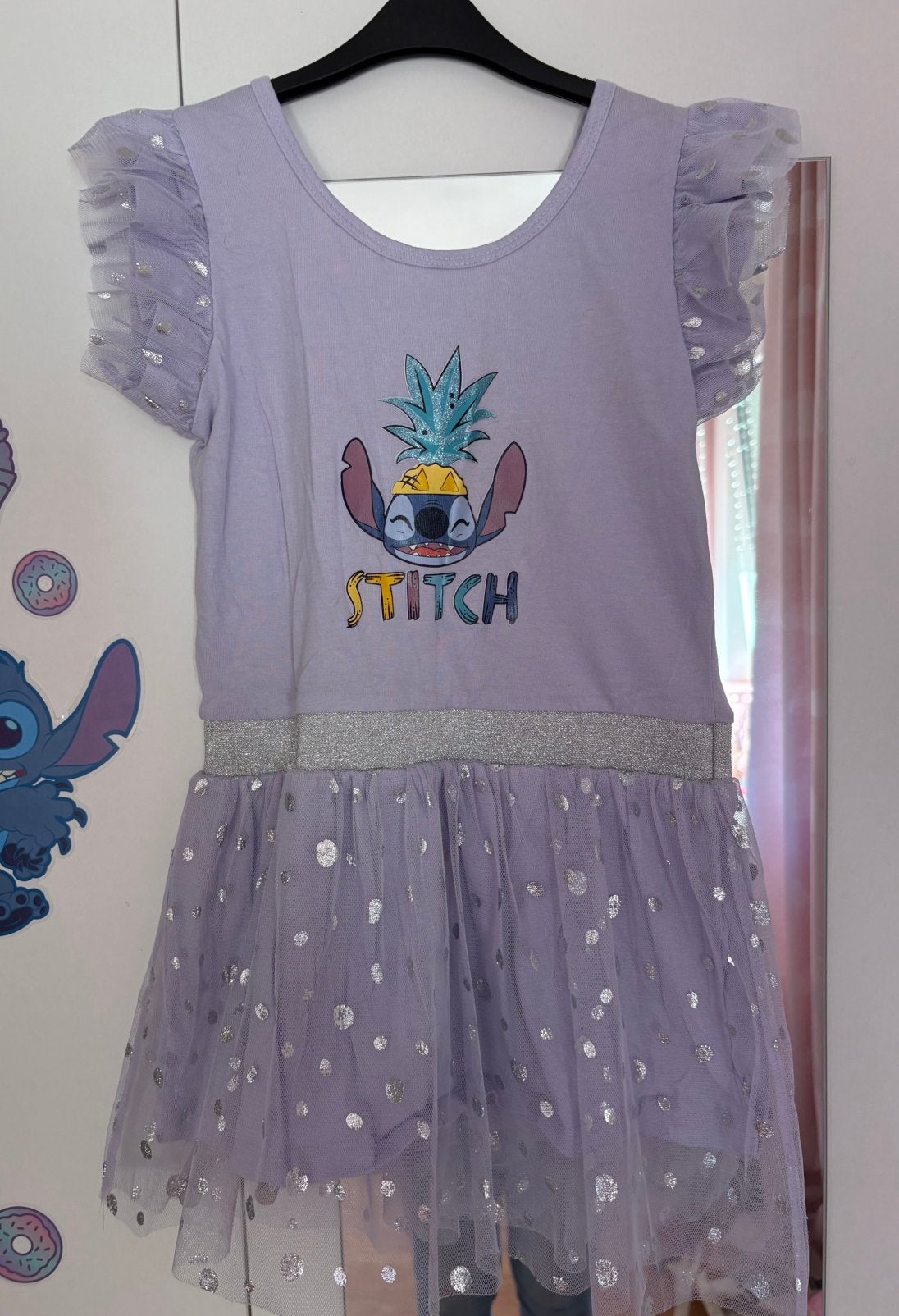 Stitch jurk maat 122/128, Kinderen en Baby's, Kinderkleding | Maat 122, Ophalen of Verzenden, Zo goed als nieuw, Meisje, Jurk of Rok
