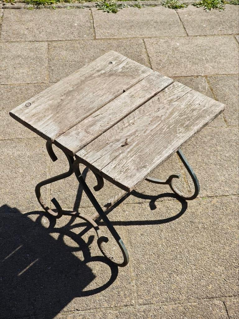 Metalen design tuintafel, bloementafel, plantentafel, stoel, Ophalen, Rechthoekig