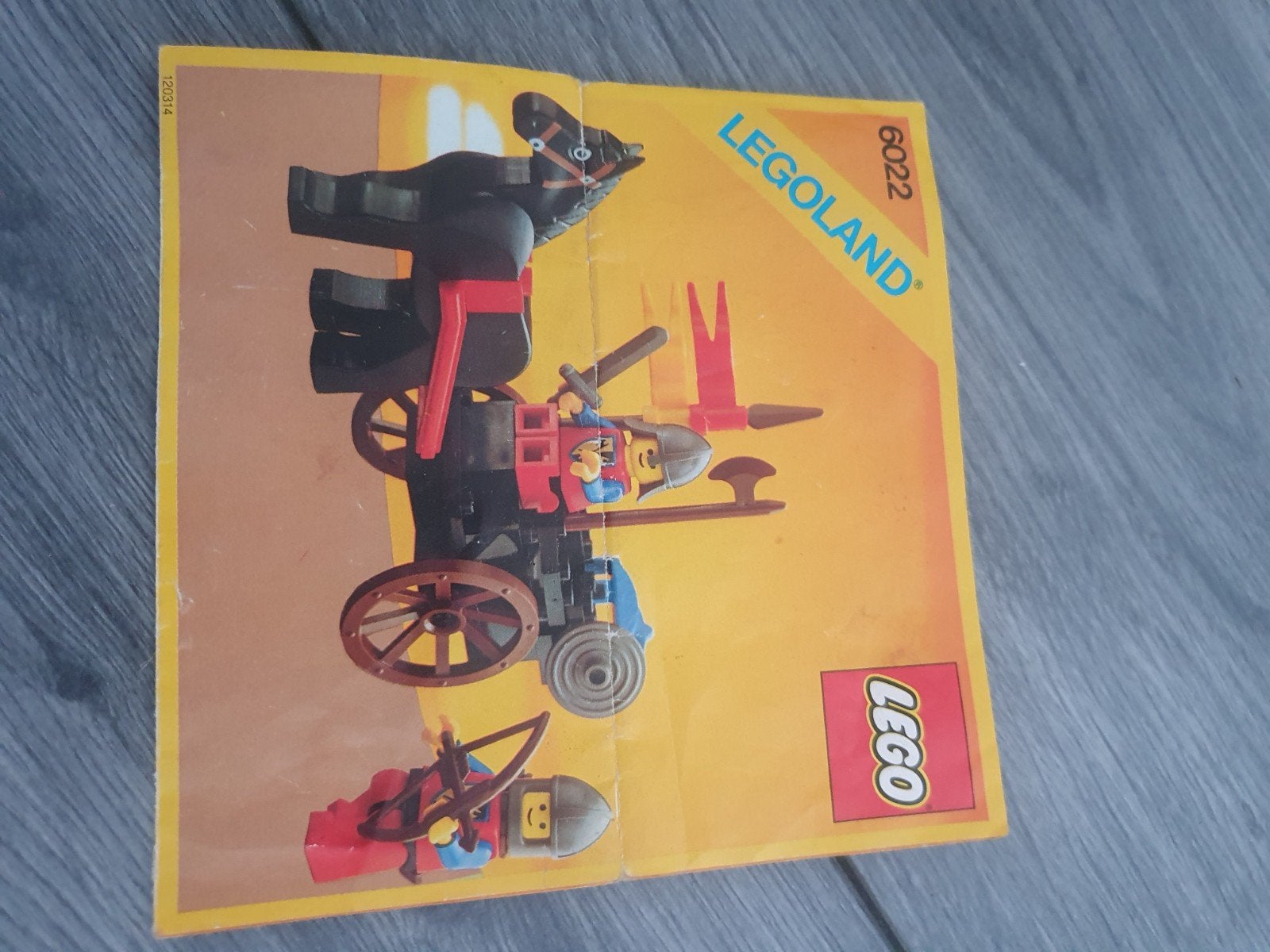 Lego Castle 6022 Paardenkar met Ridder - Vintage, Ophalen, Gebruikt, Lego, Inclusief instructies