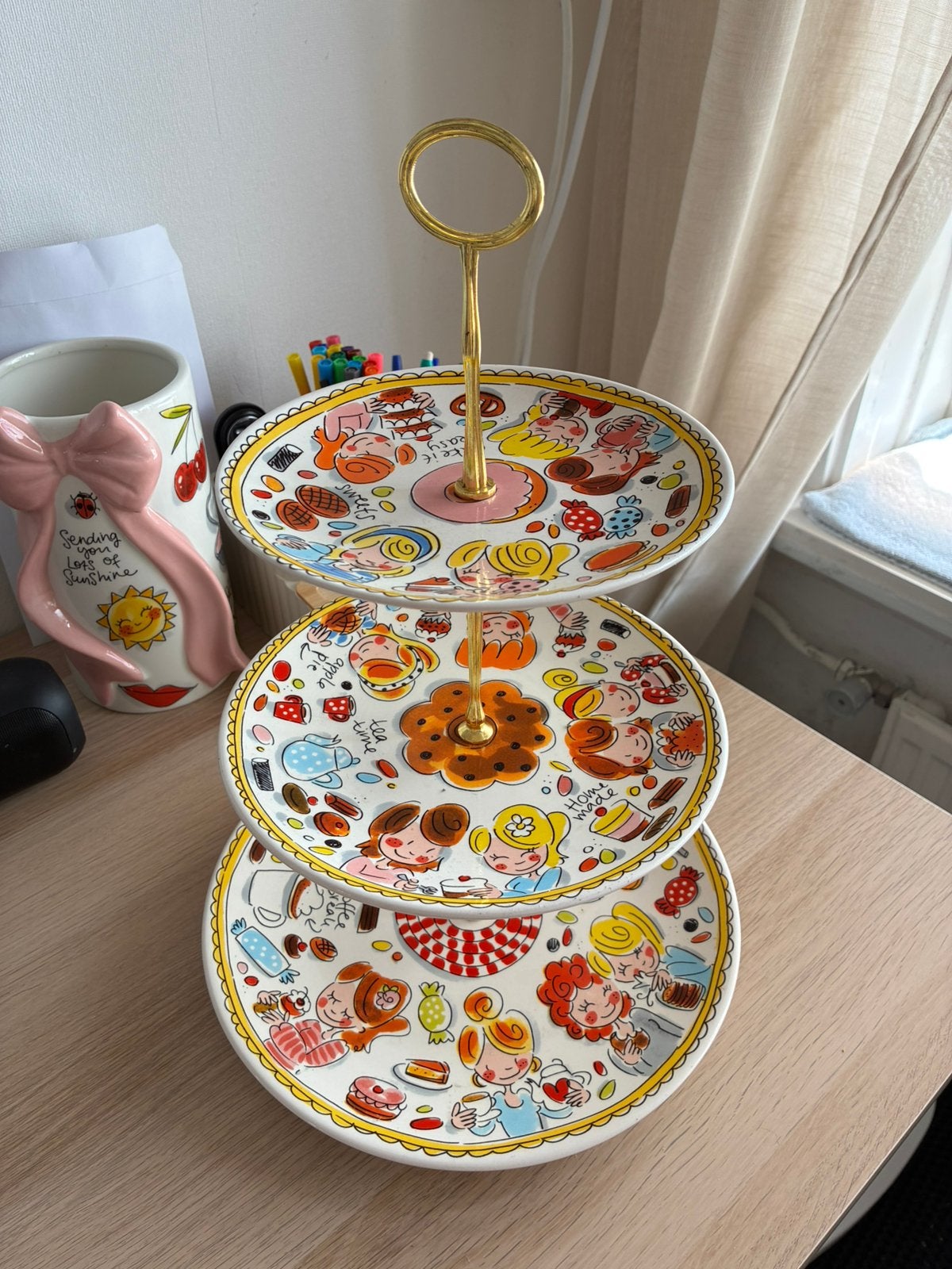 Blond amsterdam etagere, Huis en Inrichting, Woonaccessoires | Etagères, Ophalen, Gebruikt, Etagère, Steen/keramiek