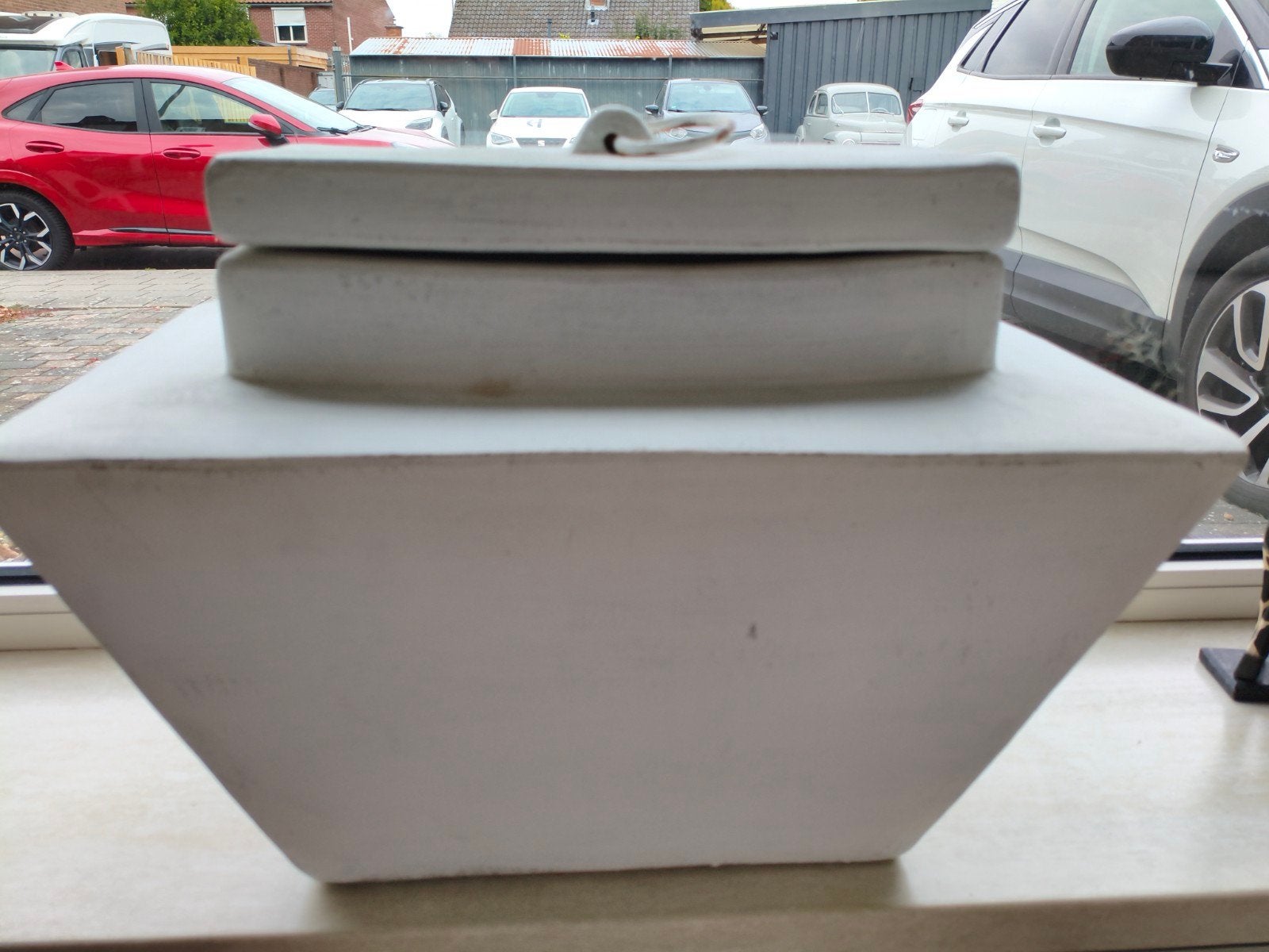 PTMD Decoratie Pot - Wit (40x52x31 cm), Ophalen, Gebruikt, Wit, Steen/keramiek