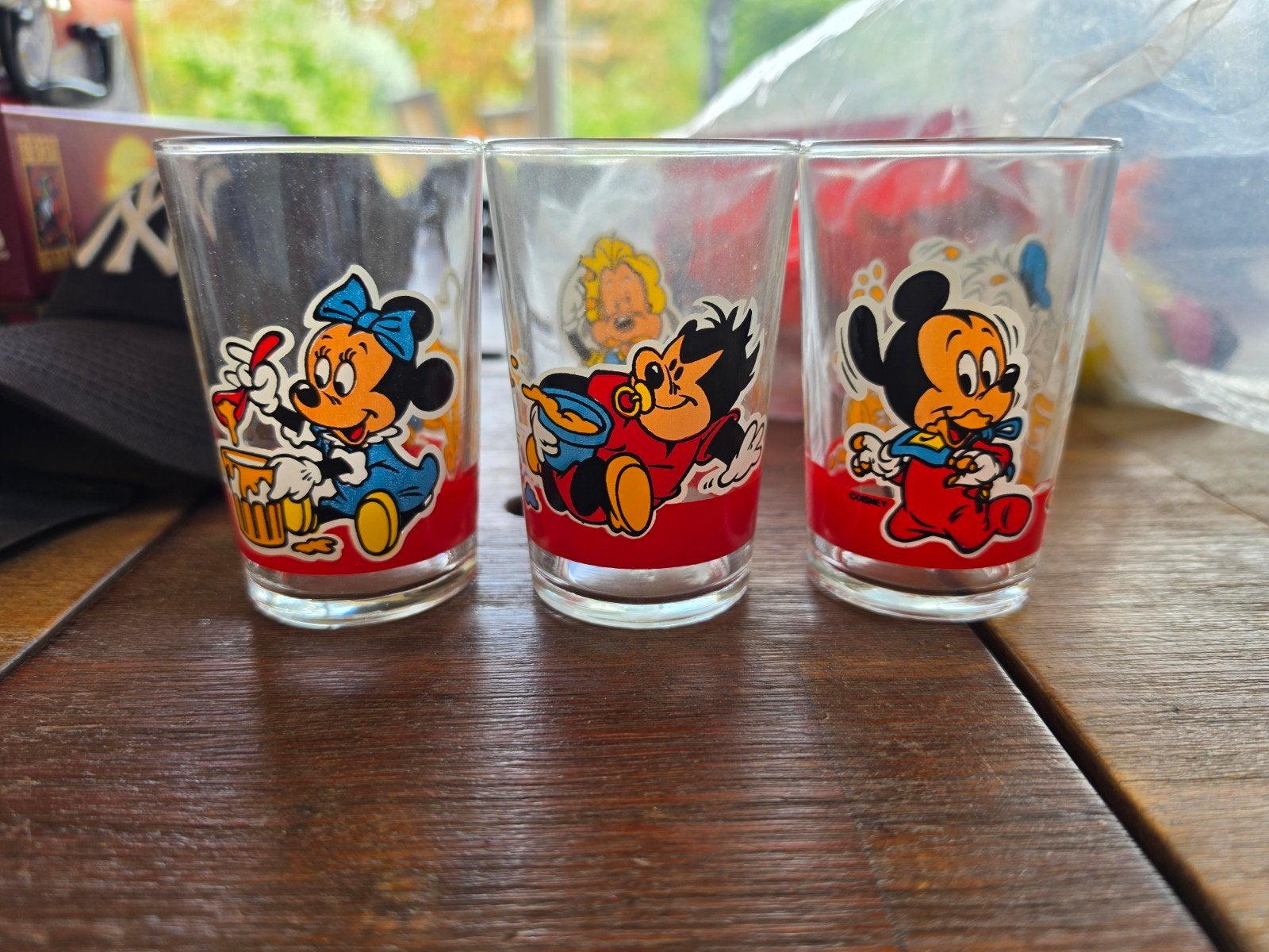 Set van 3 vintage Disney bekers, Verzamelen, Disney, Ophalen of Verzenden, Donald Duck, Zo goed als nieuw, Servies