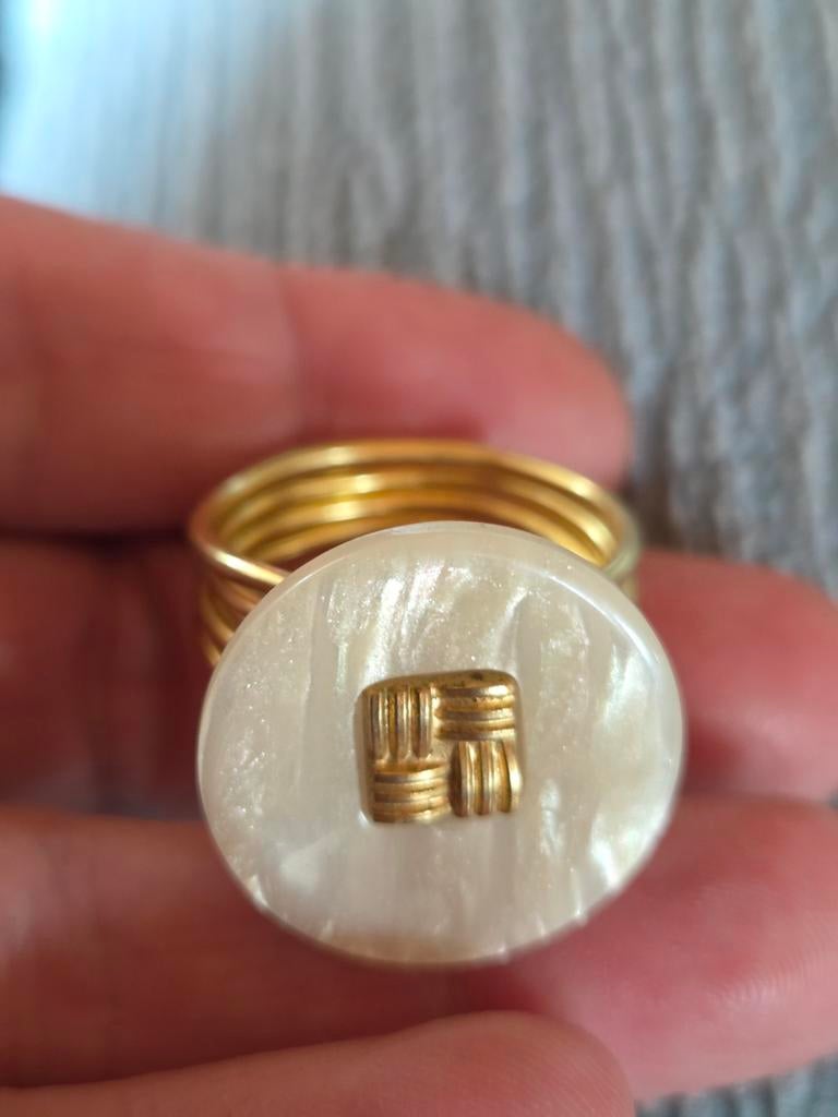 Handgemaakte ring maat 21, Sieraden, Tassen en Uiterlijk, Ringen, Overige materialen, 20 of groter, Nieuw, Ophalen of Verzenden