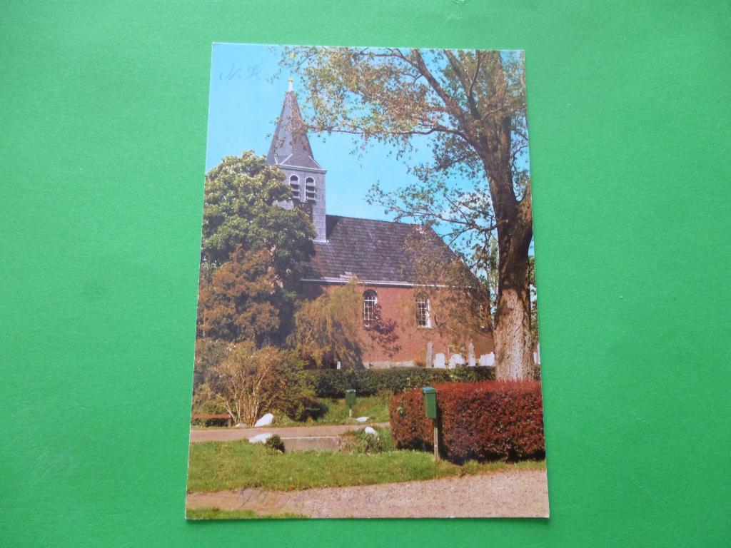 ansichtkaart Ouwsterhaule Ned.Herv. Kerk, Ophalen of Verzenden, 1980 tot heden, Ongelopen, Friesland