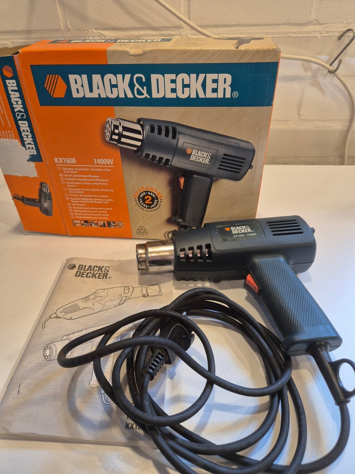 Black & Decker verfbrander KX1600 1400W met handleiding, Ophalen of Verzenden, Gebruikt, Overige typen, Overige merken