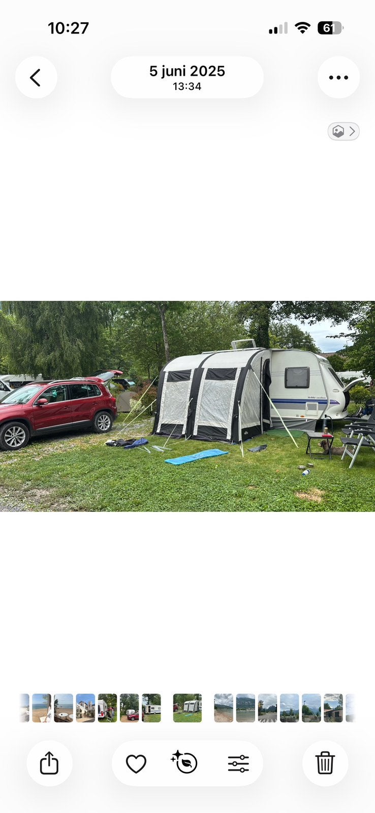 Easy air tent, Caravans en Kamperen, Ophalen, Gebruikt, Tot en met 4
