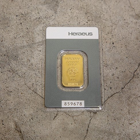 Goudbaar Heraeus 10gram, Ophalen of Verzenden, Goud