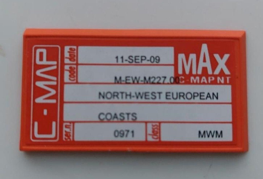 C-map Max kaartje
north west european coasts., Ophalen of Verzenden, Zo goed als nieuw, Kaartplotter of Fish Finder