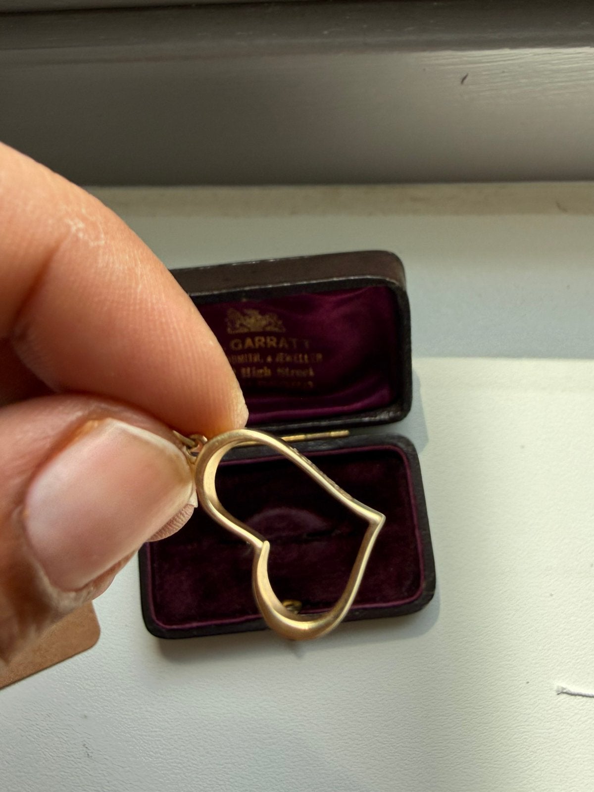 18 karaat hanger hartvorm, Sieraden, Tassen en Uiterlijk, Kettinghangers, Nieuw, Ophalen of Verzenden, Nvt, Hart