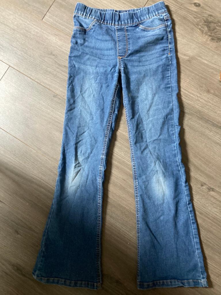 Spijkerbroek flare maat 146, Ophalen, Gedragen, Blauw, Overige jeansmaten