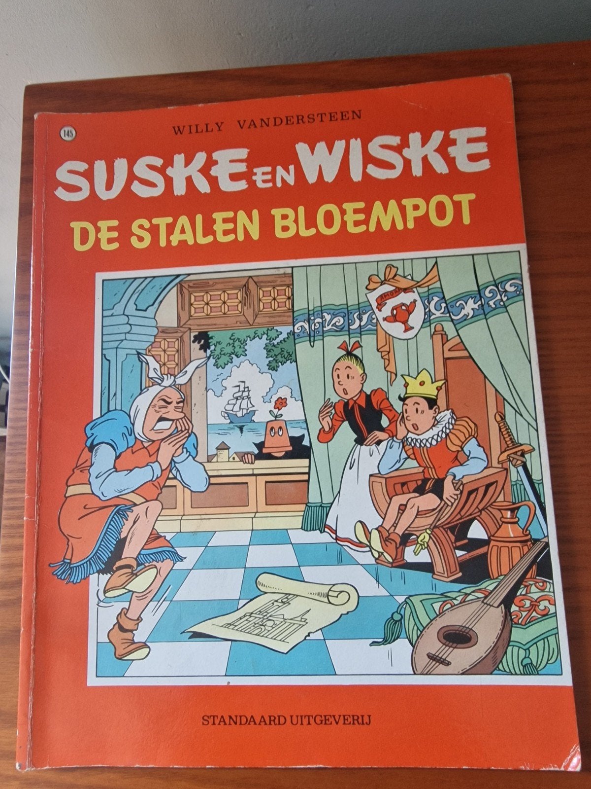 Suske en Wiske - De Stalen Bloempot (nr. 145), Eén stripboek, Ophalen of Verzenden, Gelezen, Willy Vandersteen