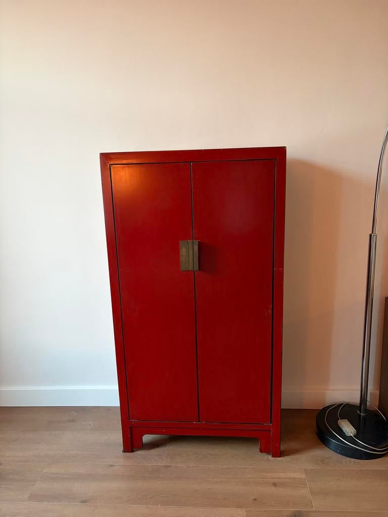 Rode designkast 140x80x40, Ophalen, Gebruikt