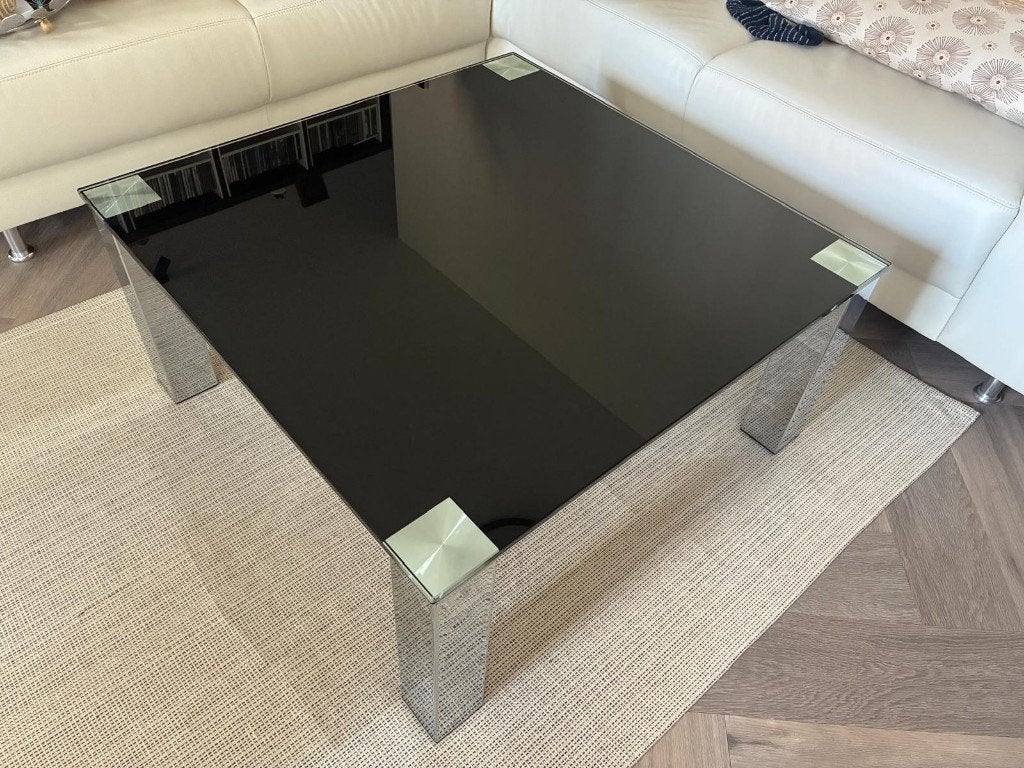 Salontafel (glazen tafelblad), Ophalen, Gebruikt, 50 tot 100 cm, Vierkant