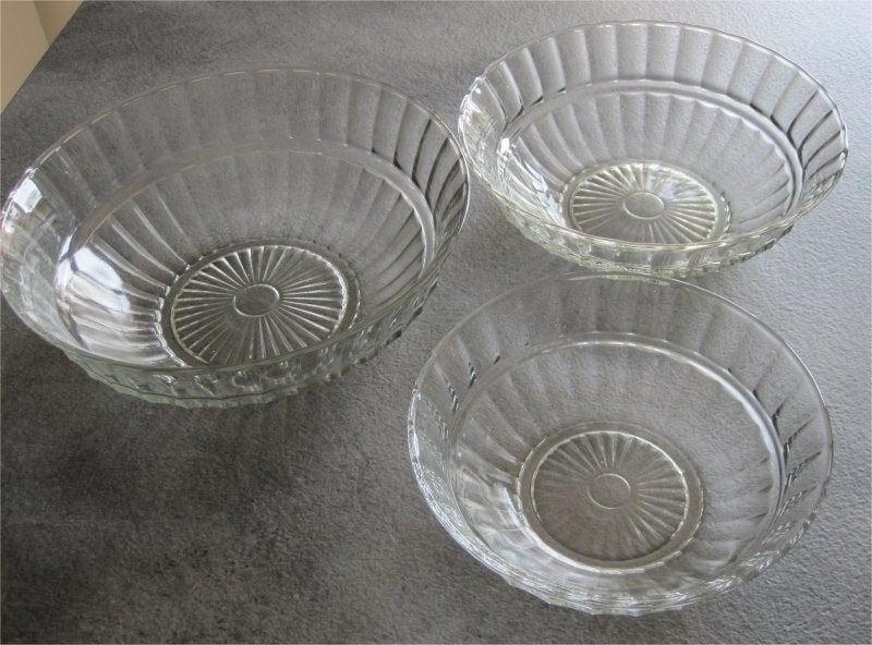 Nest schalen, 3-delige set, Leerdam glas, Ophalen of Verzenden