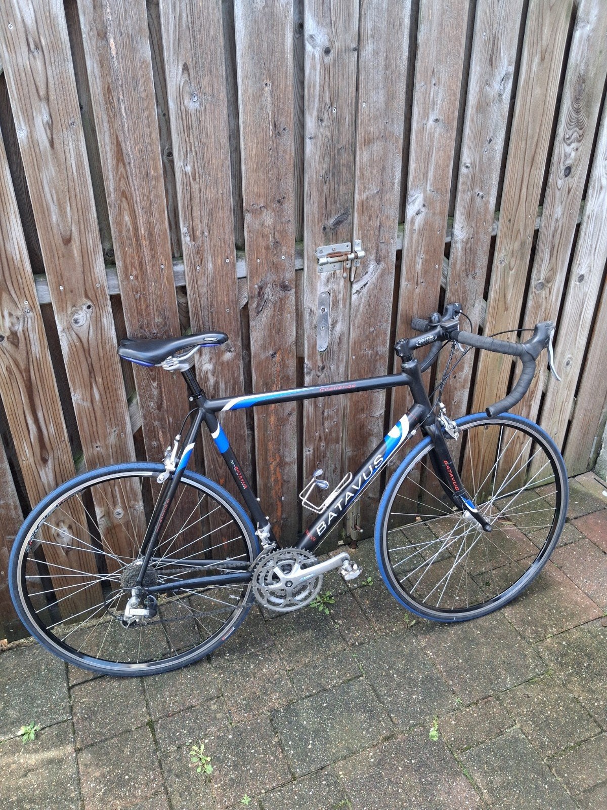 Batavus Challenge alu 7005 zwart/blauw/wit., Ophalen, 28 inch, Gebruikt, Velgrem