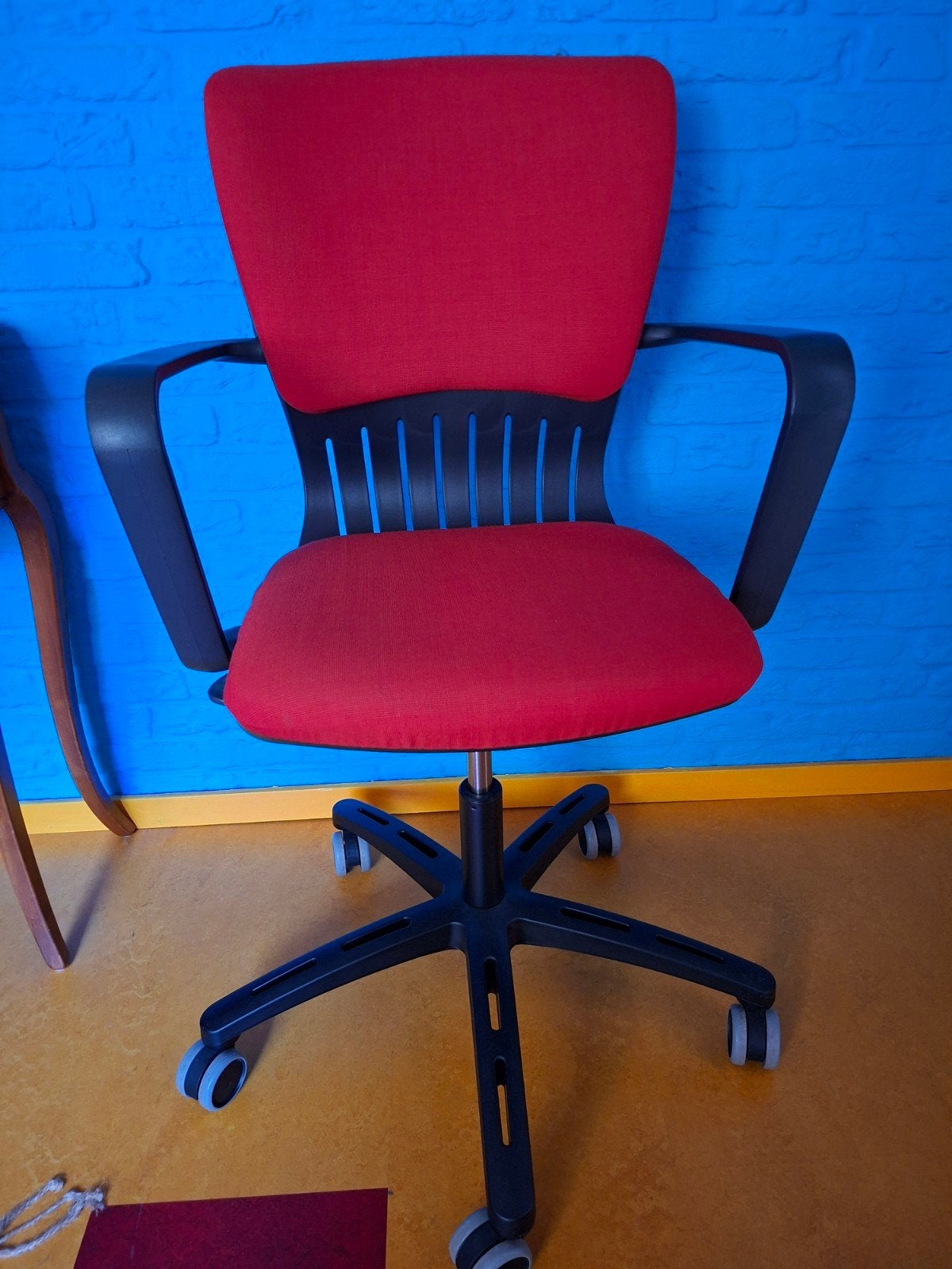 Rode bureaustoel., Ophalen, Gebruikt, Bureaustoel, Rood