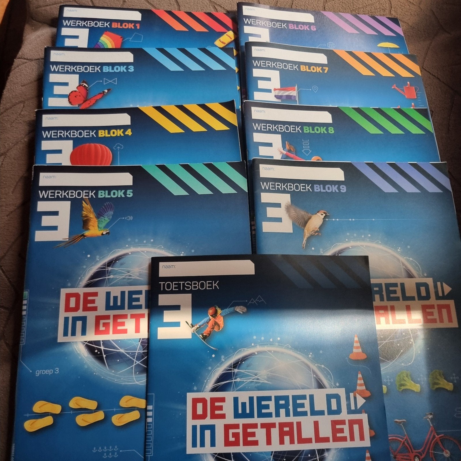Groep 3 rekenen Wereld in Getallen - Werkboeken & Toetsboek, Boeken, Kinderboeken | Jeugd | onder 10 jaar, Ophalen of Verzenden