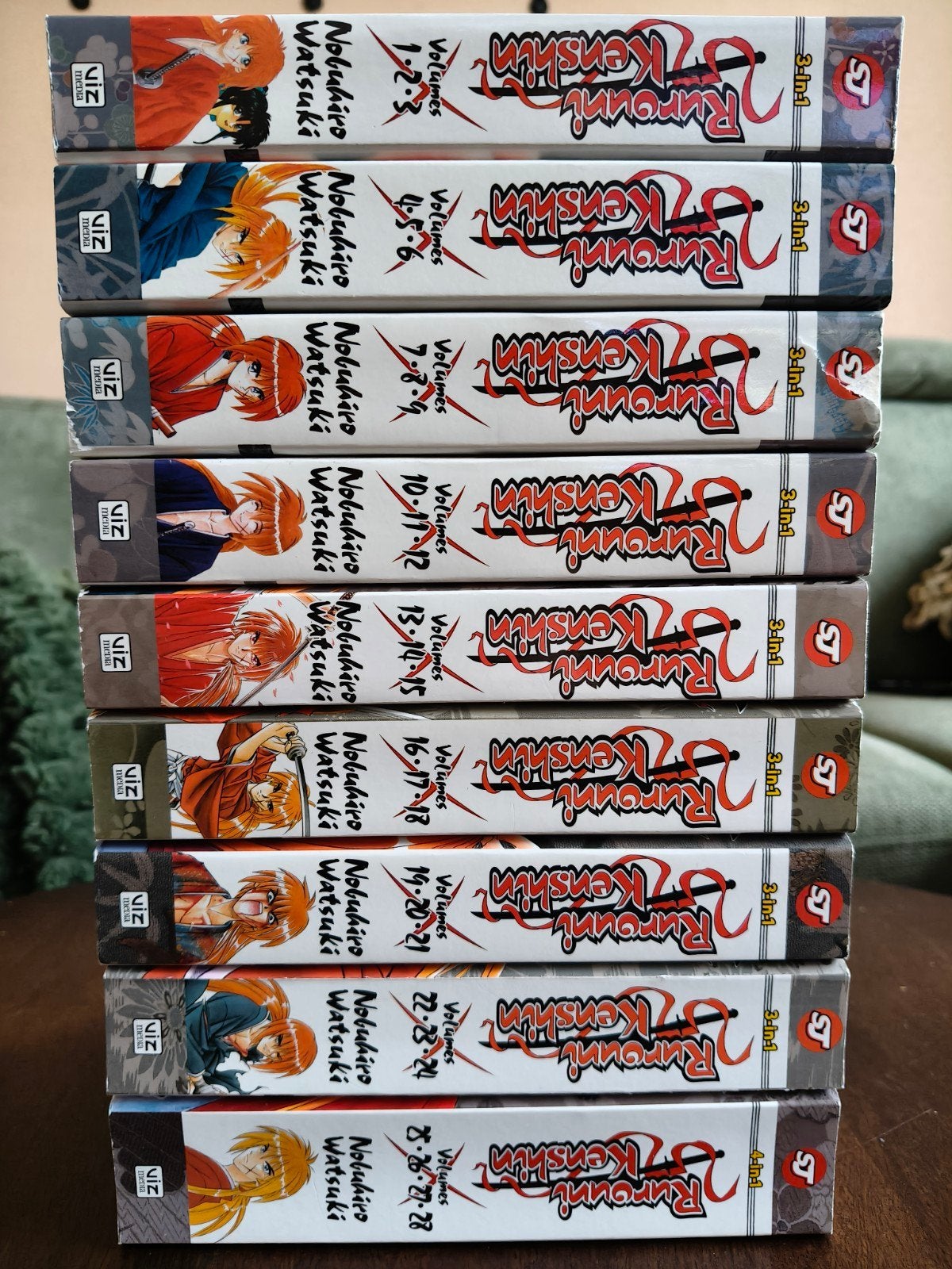Rurouni Kenshin complete manga set 3-in-1 omnibus variant, Complete serie of reeks, Ophalen, Zo goed als nieuw, Japan (Manga)