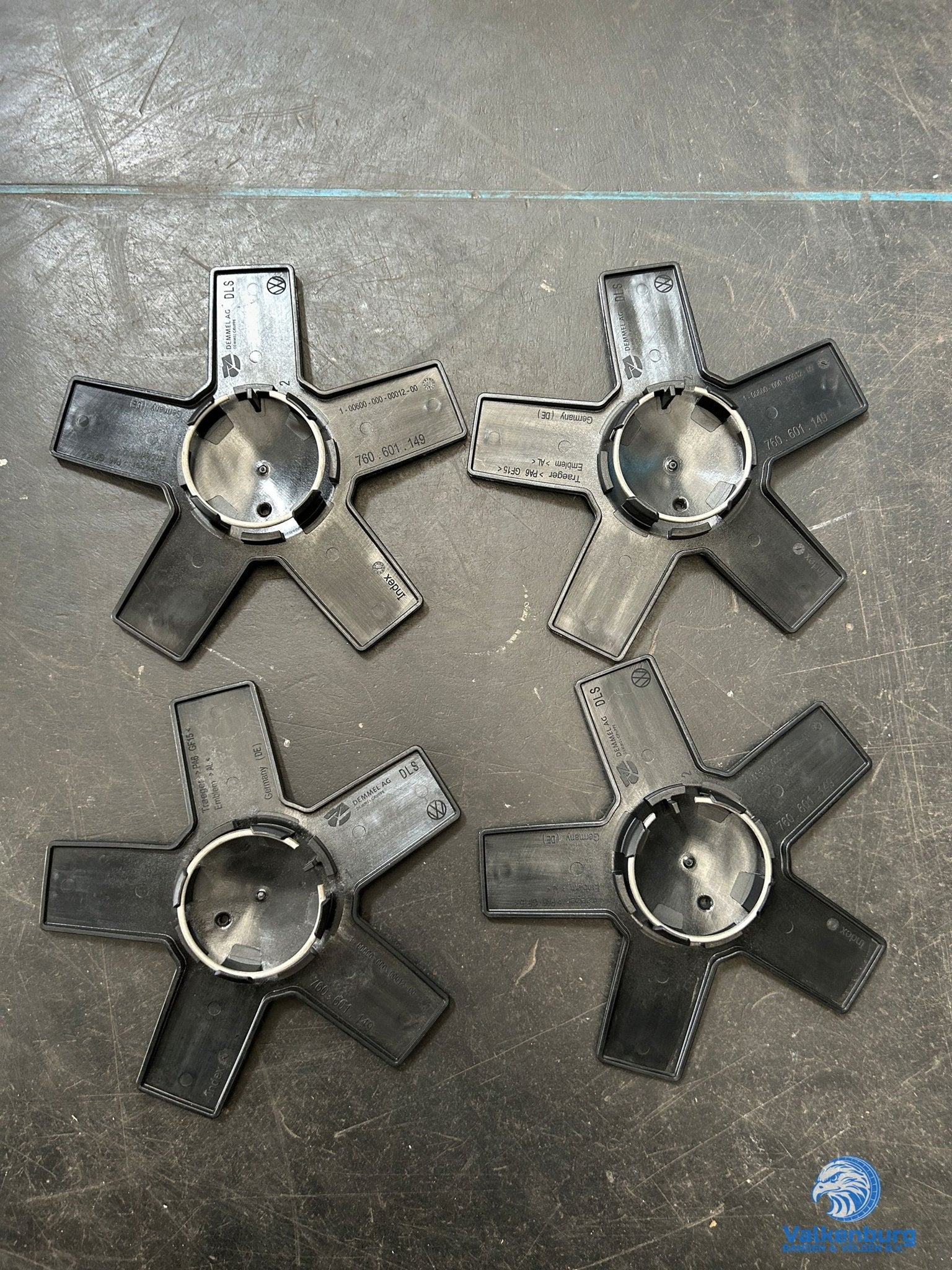 ORIGINELE VW Touareg naafkap naafdop set zwart chroom, Gebruikt, -, Verzenden, -