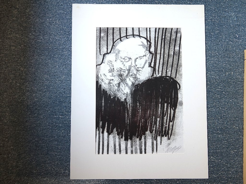 Monotyp Verdi Westerop 'Commissie', Antiek en Kunst, Ophalen of Verzenden, Portret, Gravure, Gesigneerd