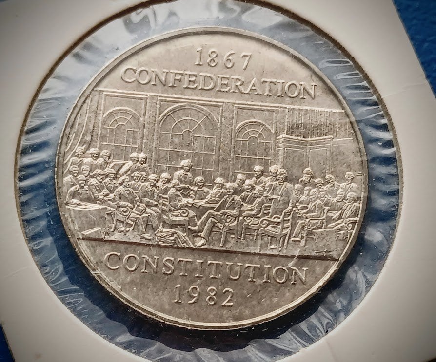 Canada 1 dollar 1982 - 115ste verjaardag van de Constitutie, Verzenden, Noord-Amerika, Losse munt