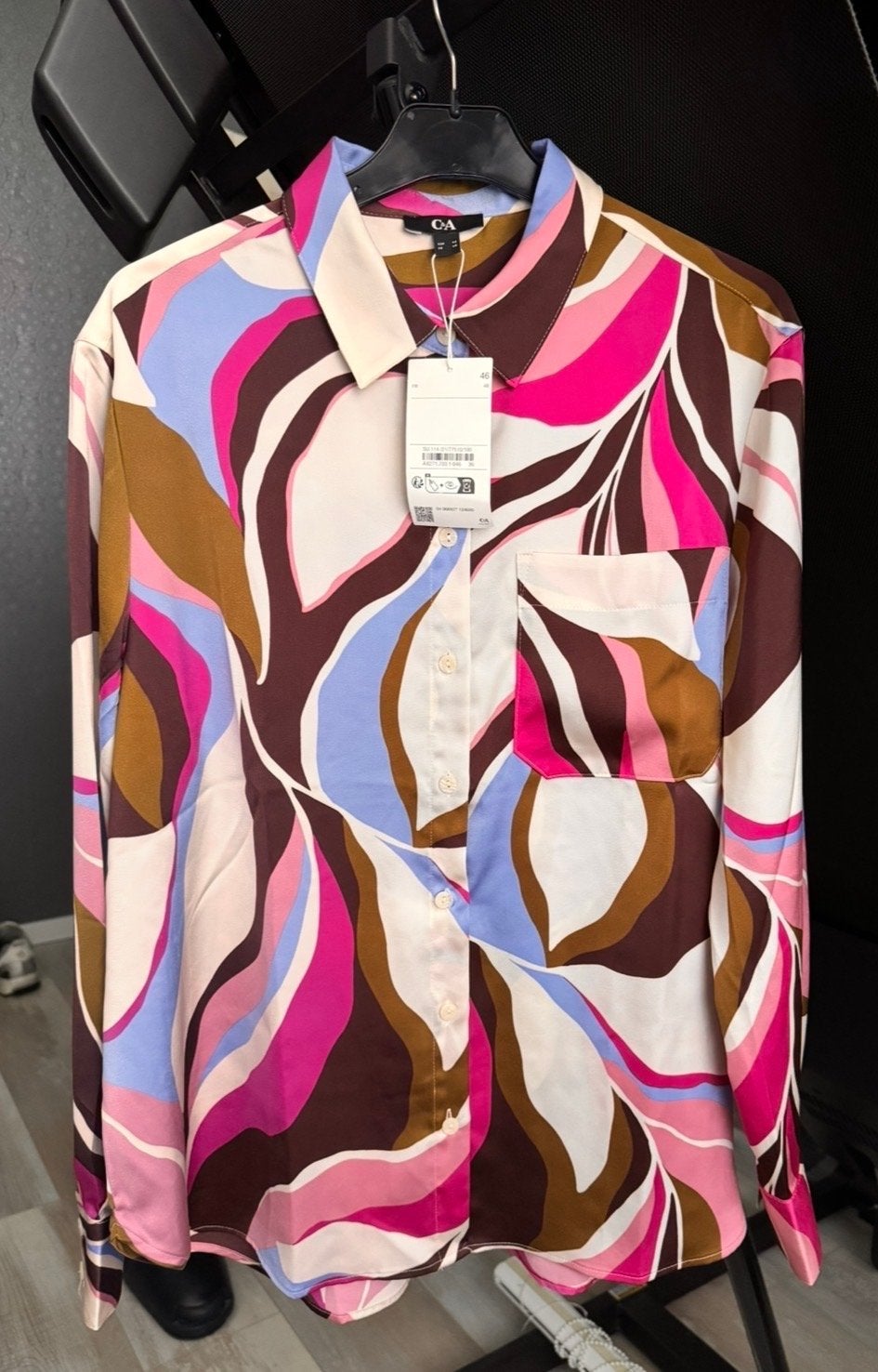 C&A Blouse met abstracte print - Maat 46/48 (XL) NIEUW!!, Kleding | Dames, Ophalen, Nieuw, Maat 46/48 (XL) of groter, Meerkleurig