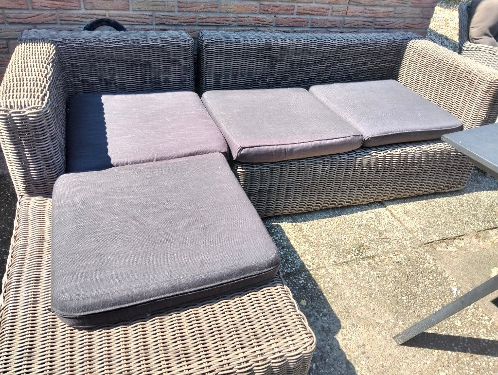 Loungeset, Tuin en Terras, Ophalen, 4 zitplaatsen, Kunststof, Gebruikt