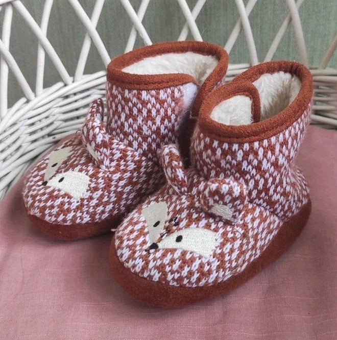 Schattige Vossen Pantoffels / Sloffen – Antislip, Ophalen of Verzenden, Zo goed als nieuw, Jongetje of Meisje, Slofjes