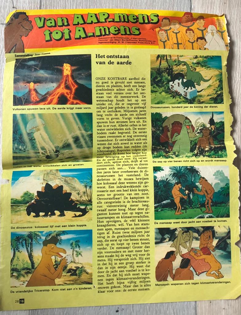 Van Aap tot A-mens - Oude stripvellen uit TV Blad, Complete serie of reeks, Ophalen of Verzenden, Gelezen